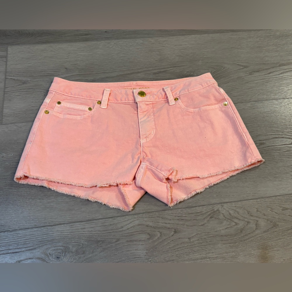 Michael Kors Light Pink Frayed Jean Shorts - Size 0 - New With Tags - Picture 5 of 16
